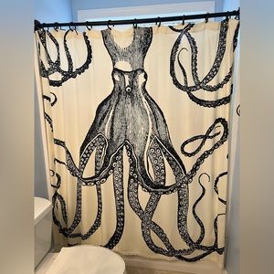 Kraken shower curtain, standard size, 100% cotton
